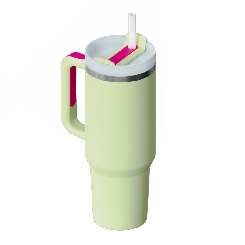 40 Oz Stainless Steel Tumbler – Insulated Travel Mug with Straw & Lid, Spill Proof