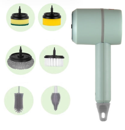 Hair dryer with detachable nozzles on a white background