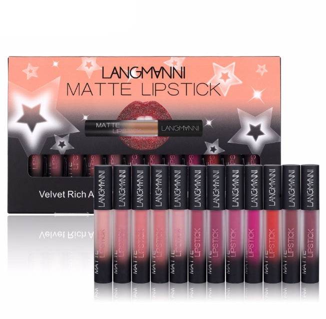 Matte Lipstick Waterproof Long-lasting Velvet Lipstick Set - YAXSO