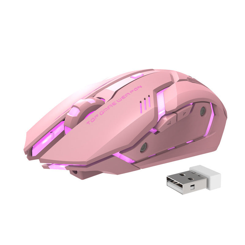 Pink gaming mouse with USB receiver. YAXSO UAE ONLINE STORE