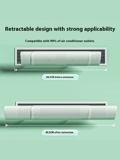 Retractable central air wind hood, white perforated with extended length measurement