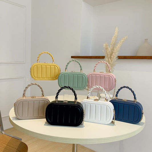 Chain Box Bag Women's Fashion Simple Portable Shoulder Messenger Bag - YAXSO