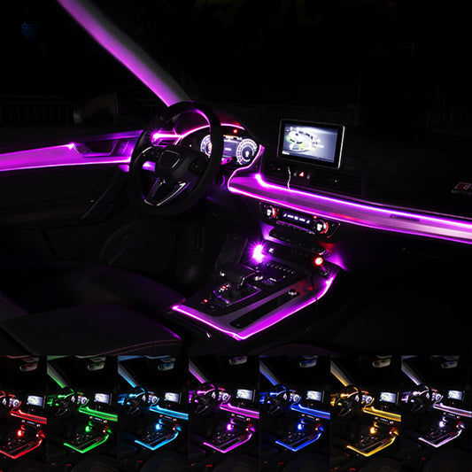 Car Interior Fiber Optic Ambient Light – APP-Controlled LED Strip with Music Rhythm Mode