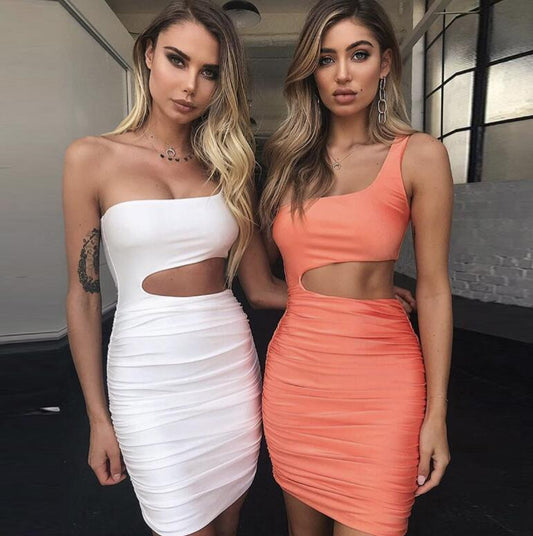 One-Shoulder Bodycon Mini Dress