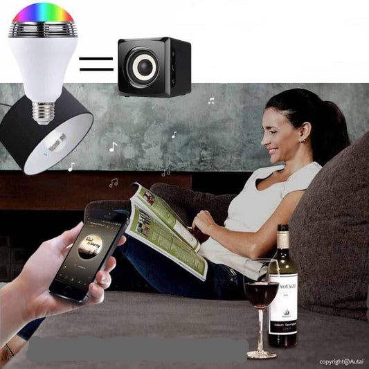 Smart LED colorful bulb Bluetooth wireless speaker