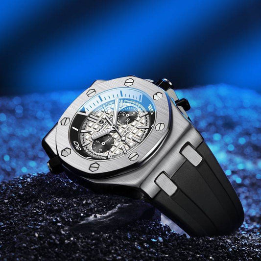 Watch Men's Fashion Silicone Waterproof Automatic Mechanical Watch Sports - YAXSO