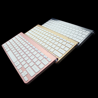Two-tone gold and rose portable mini wireless keyboard with mouse