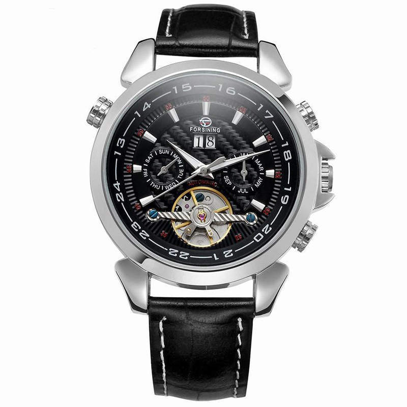 Forsining Men’s Automatic Mechanical Watch – Skeleton Dial