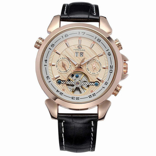 Forsining Men’s Automatic Mechanical Watch – Skeleton Dial