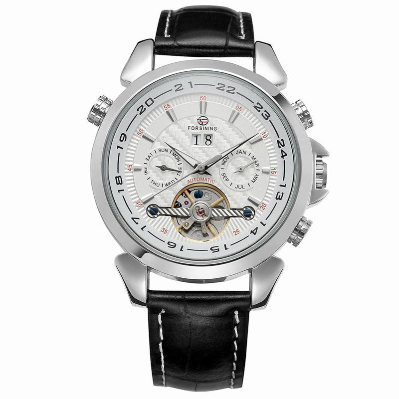 Forsining Men’s Automatic Mechanical Watch – Skeleton Dial