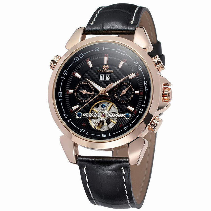 Forsining Men’s Automatic Mechanical Watch – Skeleton Dial