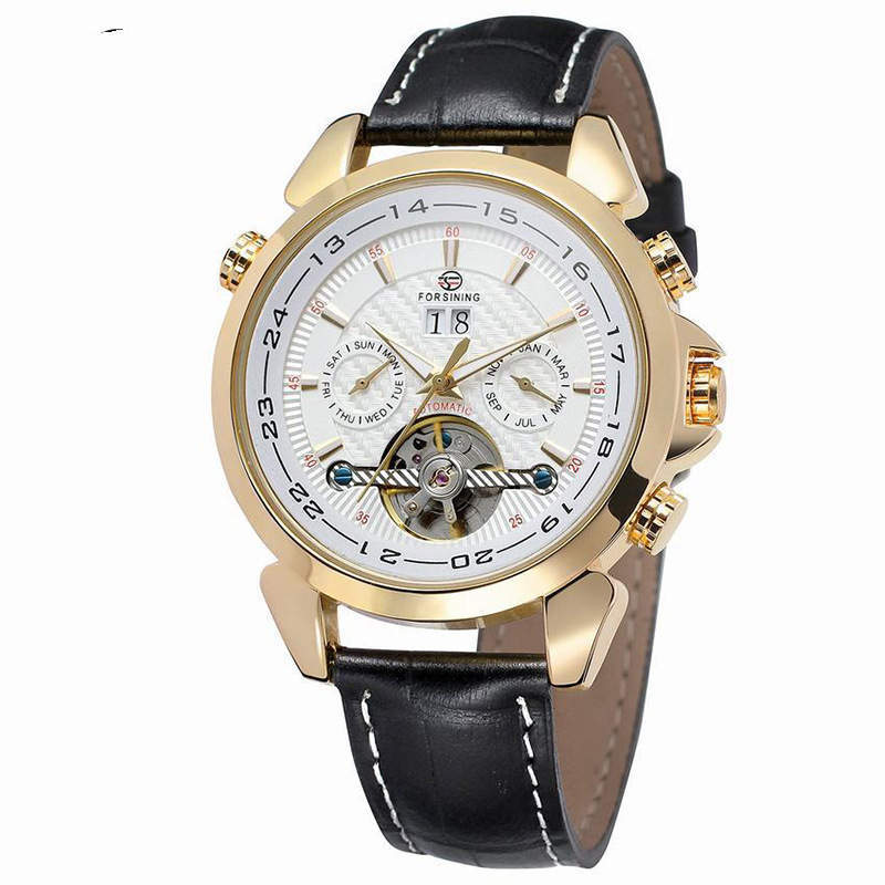 Forsining Men’s Automatic Mechanical Watch – Skeleton Dial