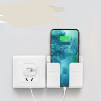 Two phone chargers with a smartphone on a white background
