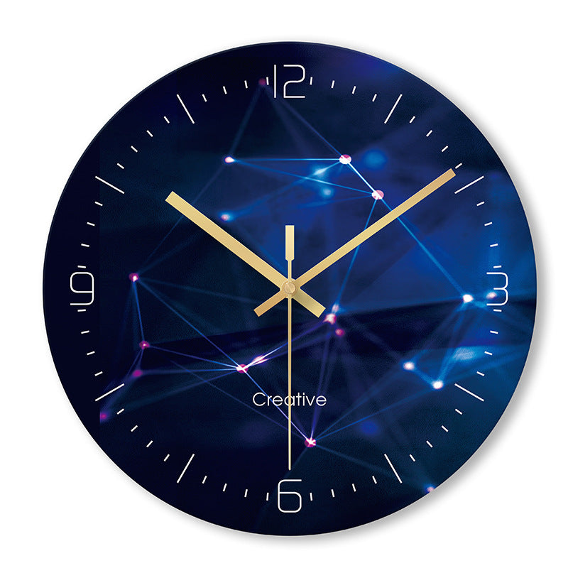 Wall clock with abstract design and 'Creative' branding on a white background