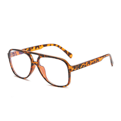 Tortoiseshell eyeglasses on a white background