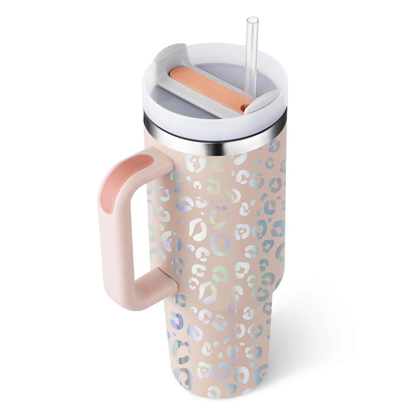 40 Oz Stainless Steel Tumbler – Insulated Travel Mug with Straw & Lid, Spill Proof