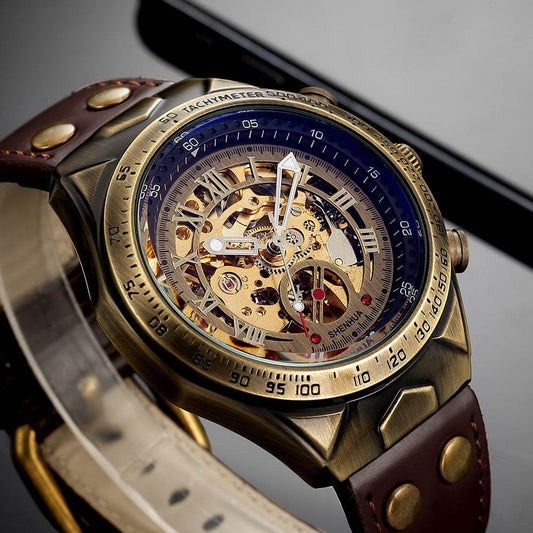 Men's Fashion Hollowed-out Automatic Mechanical Watch - YAXSO