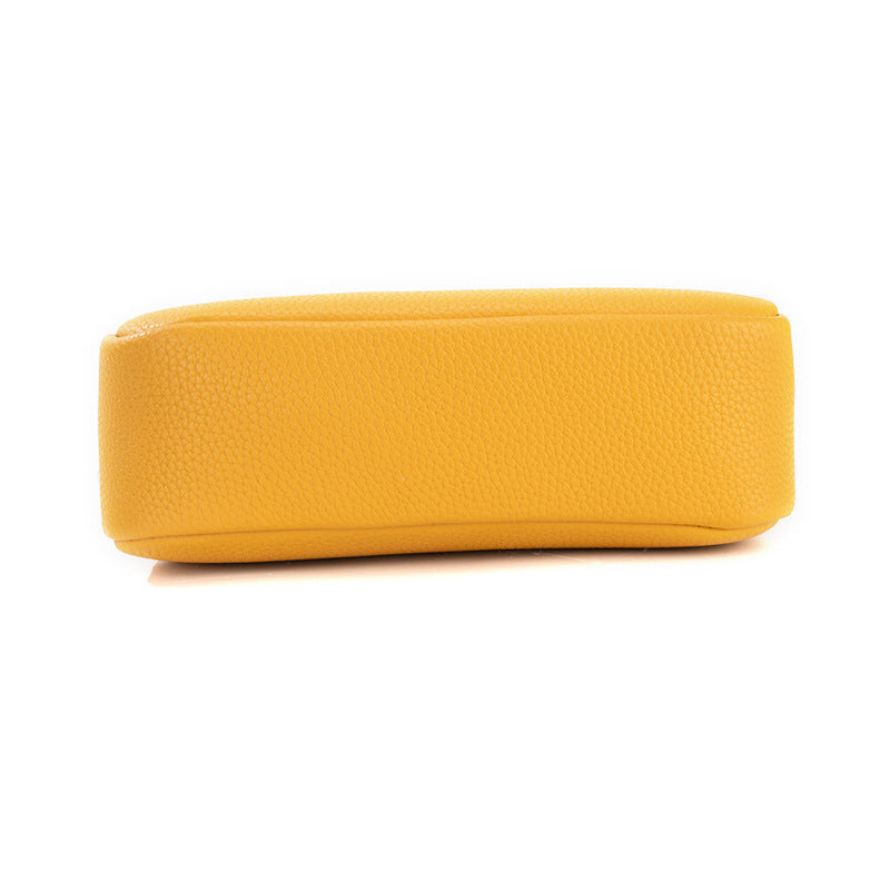 Yellow rectangular pouch on a white background