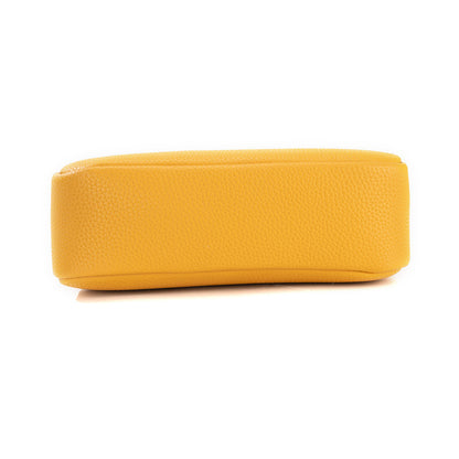 Yellow rectangular pouch on a white background