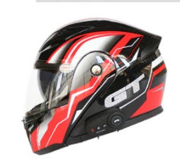 Black and red motorcycle helmet with 'GT' branding. YAXSO UAE ONLINE STORE