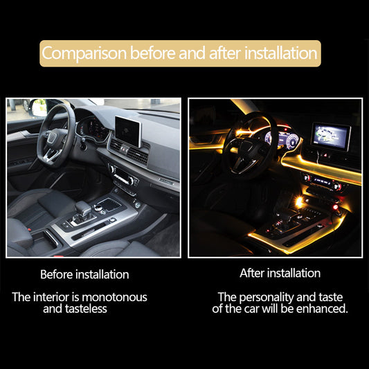 Car Interior Fiber Optic Ambient Light – APP-Controlled LED Strip with Music Rhythm Mode