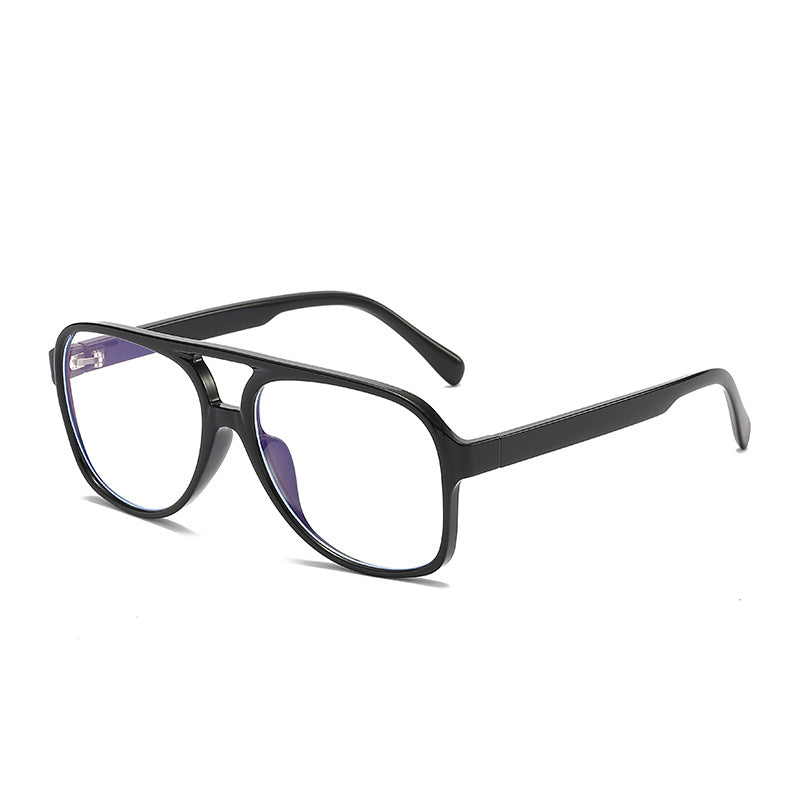 Black eyeglasses on a white background