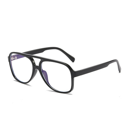 Black eyeglasses on a white background