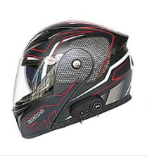 Black and red motorcycle helmet with visor. YAXSO UAE ONLINE STORE