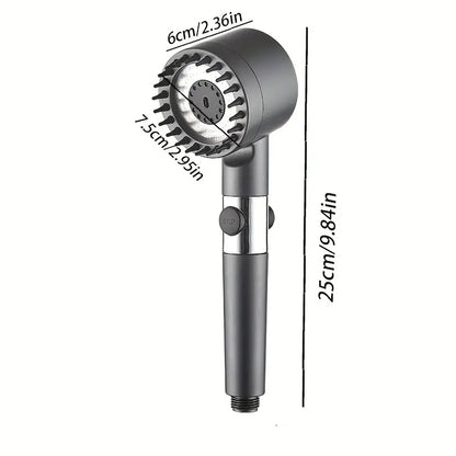 Handheld showerhead with multi-hole spray face and ergonomic handle