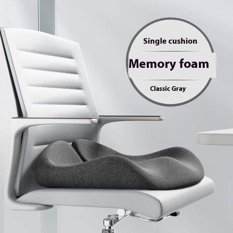 Cushion Office Chair Cushion Long-sitting Artifact Thickened Non-collapse Memory Foam Seat Cushion Ice Silk Breathable Men Seat Cushion - YAXSO