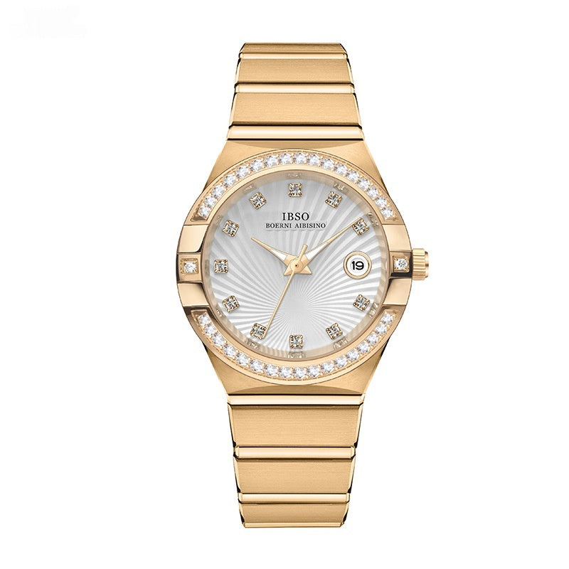 Women's Calendar Diamond Quartz Watch