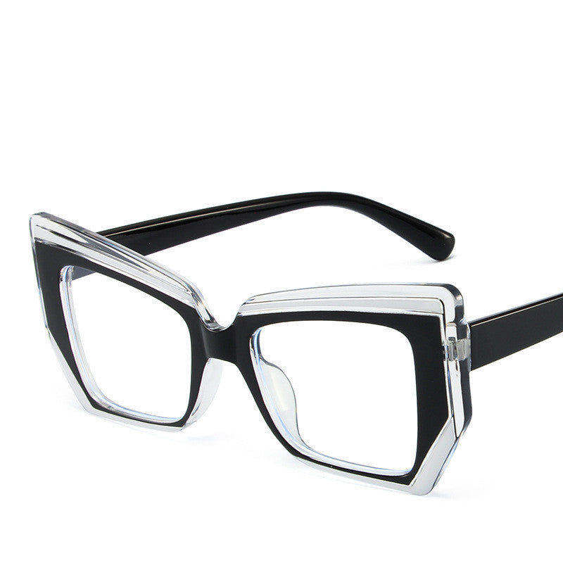 Retro Contrast Color Anti-Blue Glasses| TR90 Frame AC Lens