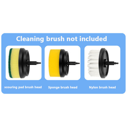 Three different brush heads with text indicating they are not included with the product.