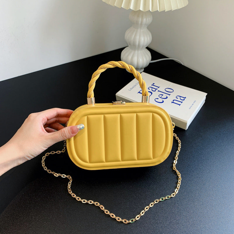 Chain Box Bag Women's Fashion Simple Portable Shoulder Messenger Bag - YAXSO