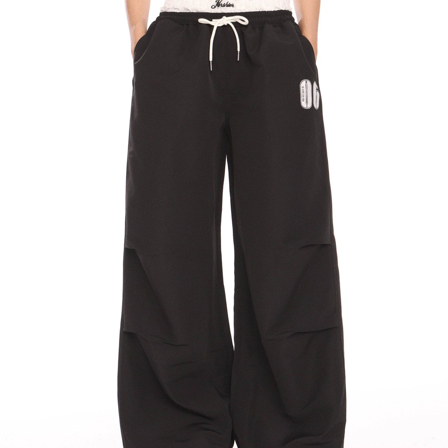 Women's American-style Retro Lace Stitching Embroidered Casual Trousers - YAXSO
