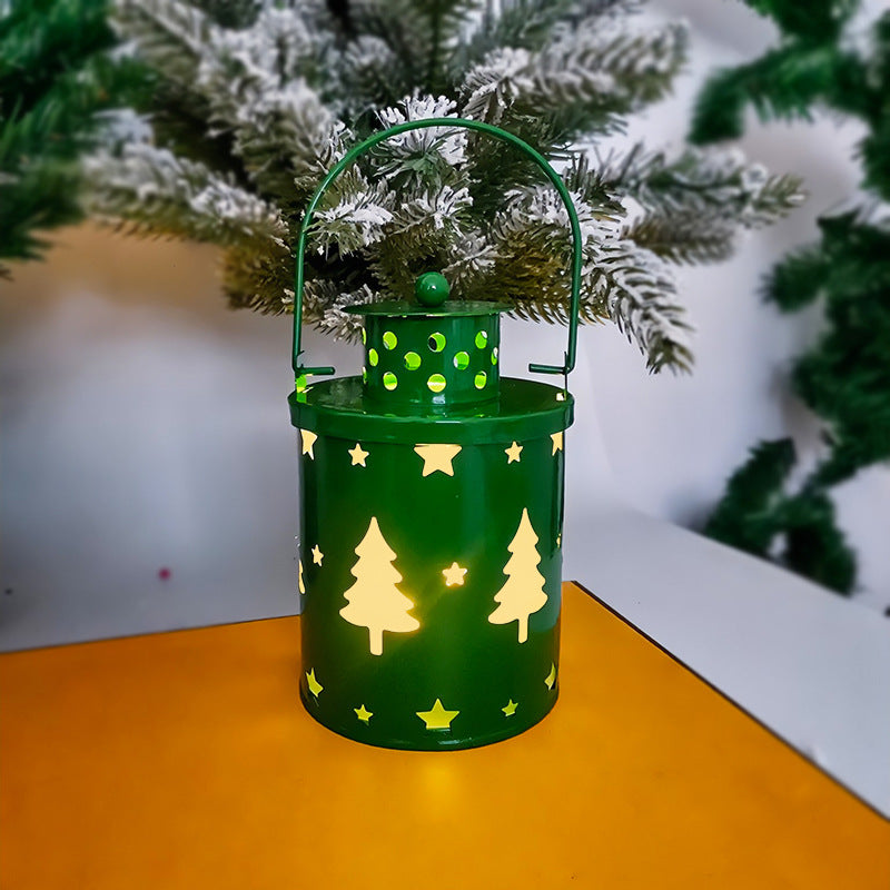 Christmas Lantern Candlelight – Decorative Wrought Iron LED Lamp