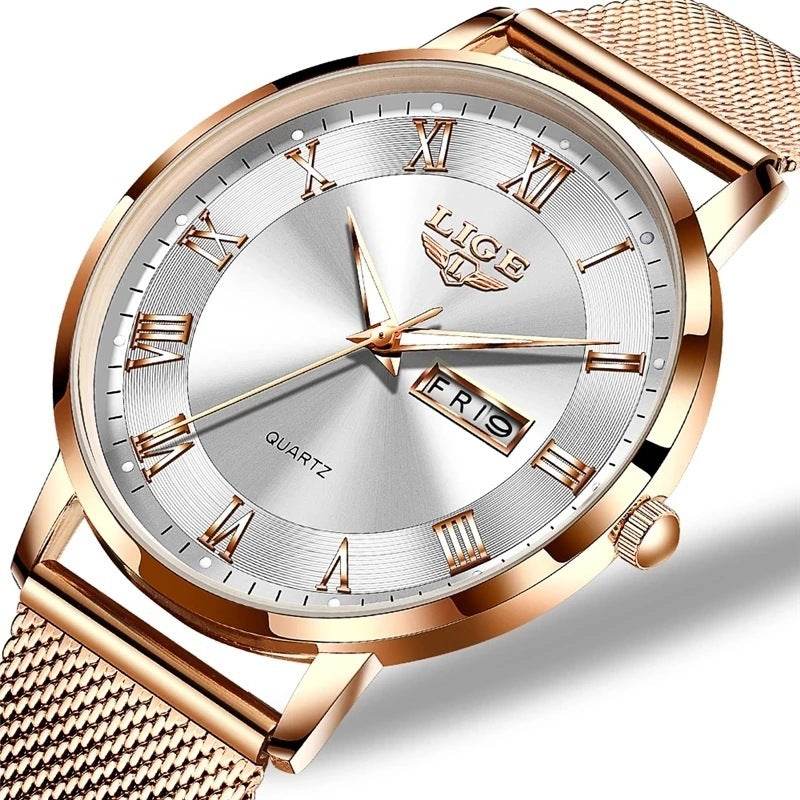 Thin Ladies Quartz Dual Calendar Waterproof Watch - YAXSO