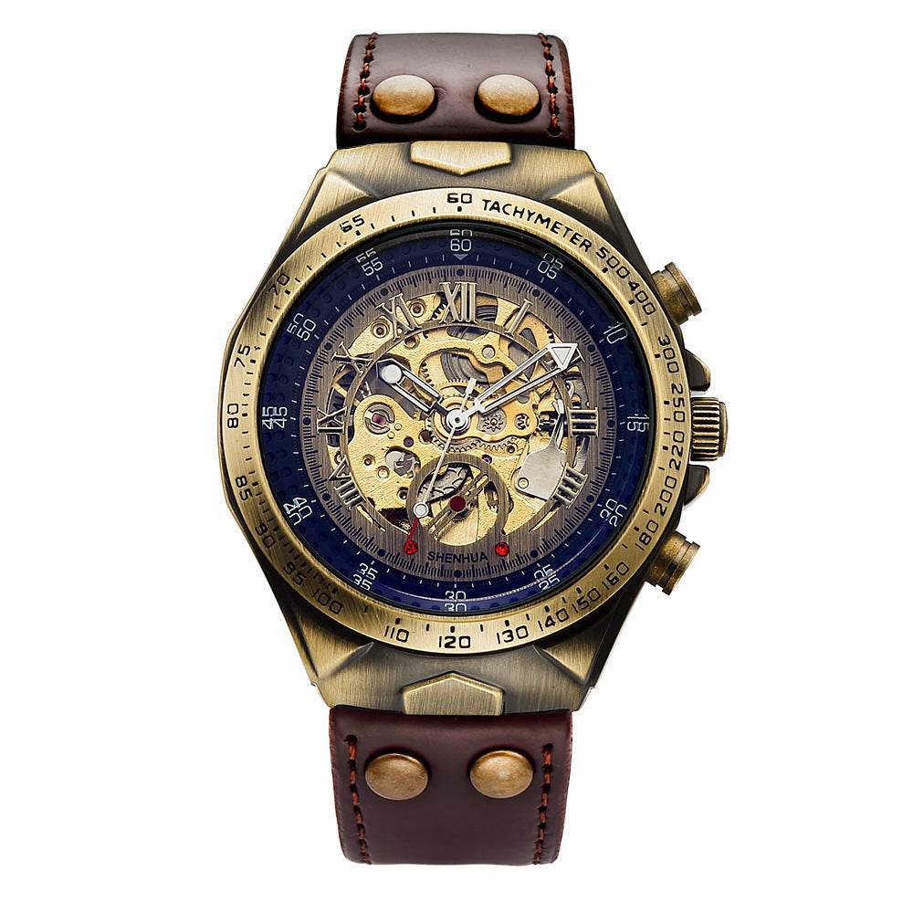 Men's Fashion Hollowed-out Automatic Mechanical Watch - YAXSO