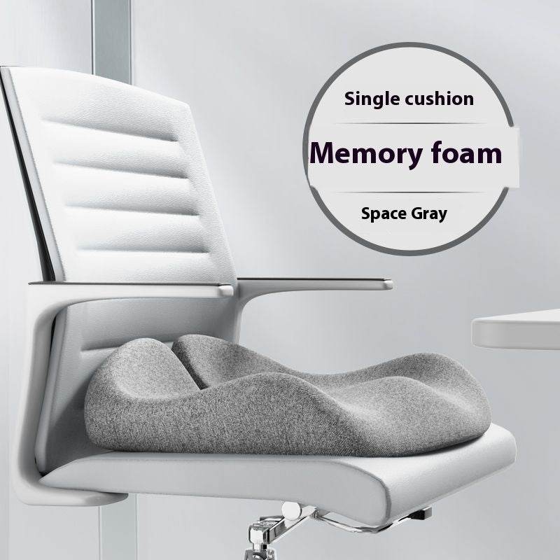 Cushion Office Chair Cushion Long-sitting Artifact Thickened Non-collapse Memory Foam Seat Cushion Ice Silk Breathable Men Seat Cushion - YAXSO