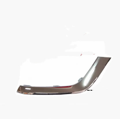 Chrome car bumper on a white background