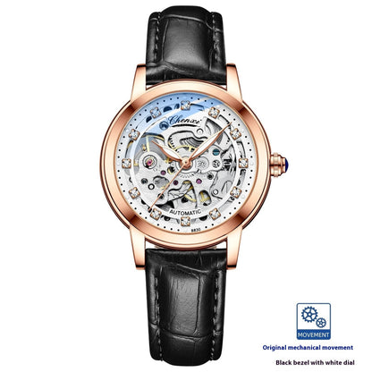Watch with black bezel and white dial. YAXSO UAE ONLINE STORE