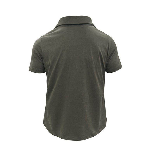 Summer Lapel Button Polo Shirt With Pockets Outdoor Fashion Short Sleeve Tops For Men Clothing - YAXSO