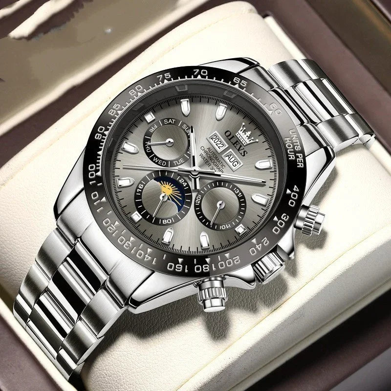 Men’s Automatic Mechanical Watch – 40mm, 30M Waterproof - YAXSO