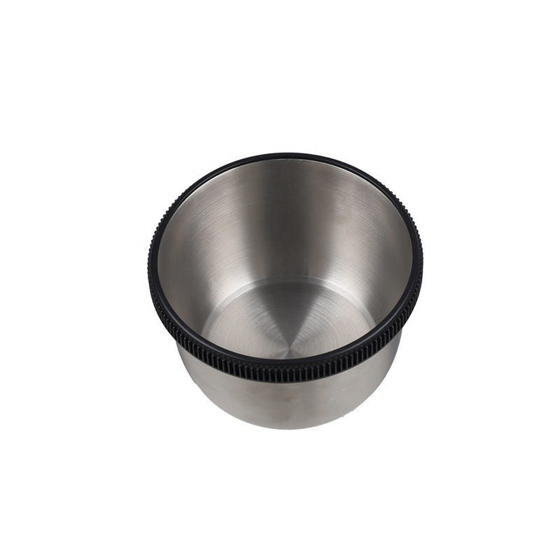 Stainless steel mixing bowl with black rim for stand electric mixer