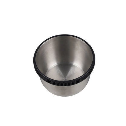 Stainless steel mixing bowl with black rim for stand electric mixer
