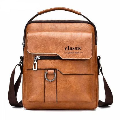 Men's PU Leather Shoulder Bag - YAXSO