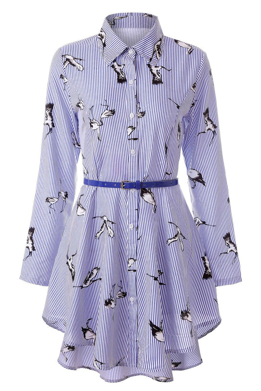 Striped Shirt Dress – Long Sleeve