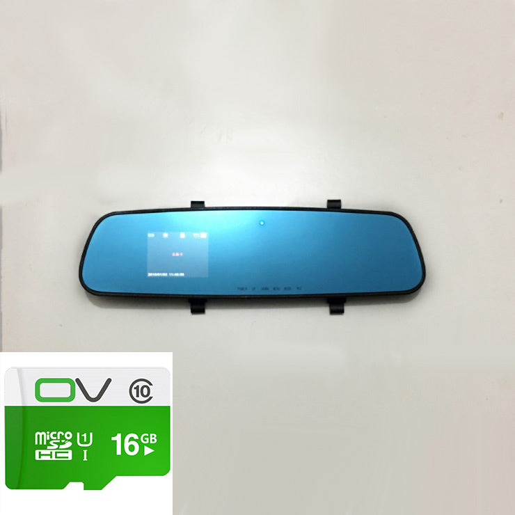 1080P HD Rearview Mirror Dash Cam – Dual Lens Driving Recorder with Loop Recording