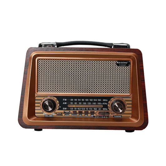 Vintage Wooden Radio with Bluetooth, USB/TF Playback