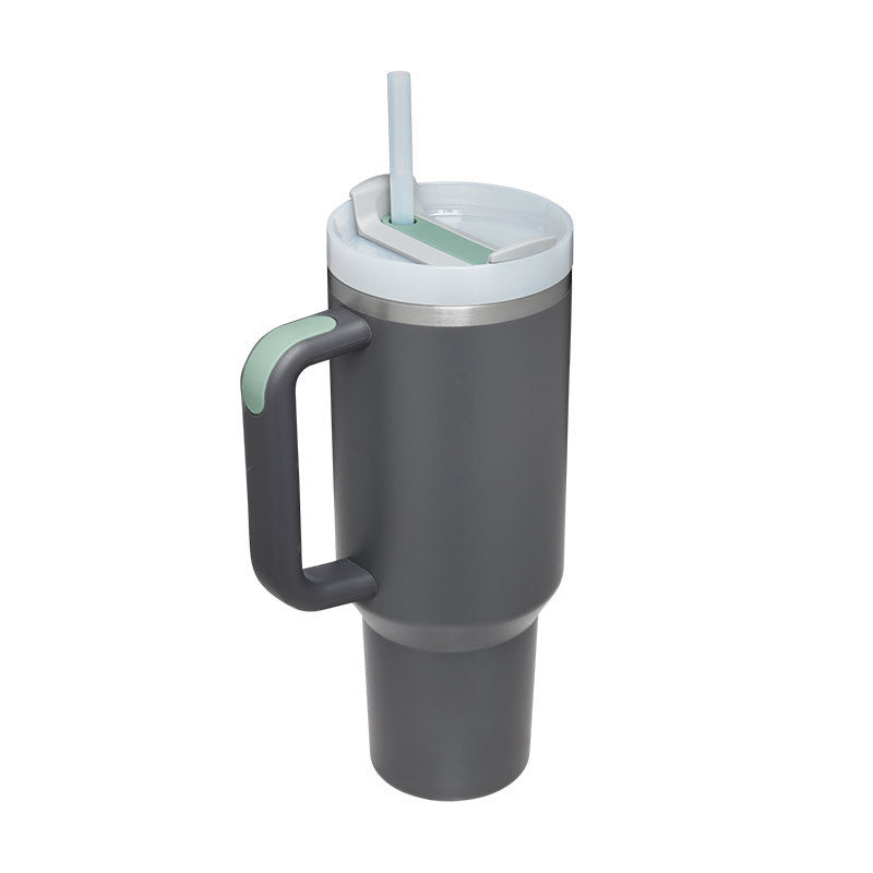 40 Oz Stainless Steel Tumbler – Insulated Travel Mug with Straw & Lid, Spill Proof
